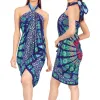 Customized rayon fabric bath towels and beach towels canga tower pareo sarongs skirt shawl style Qni from South America region details Picture